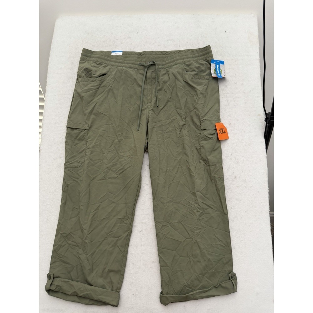 Columbia Women's Omni-Shade Straight Leg Jambe Droite Pants Size XXL 2XL Cypress
